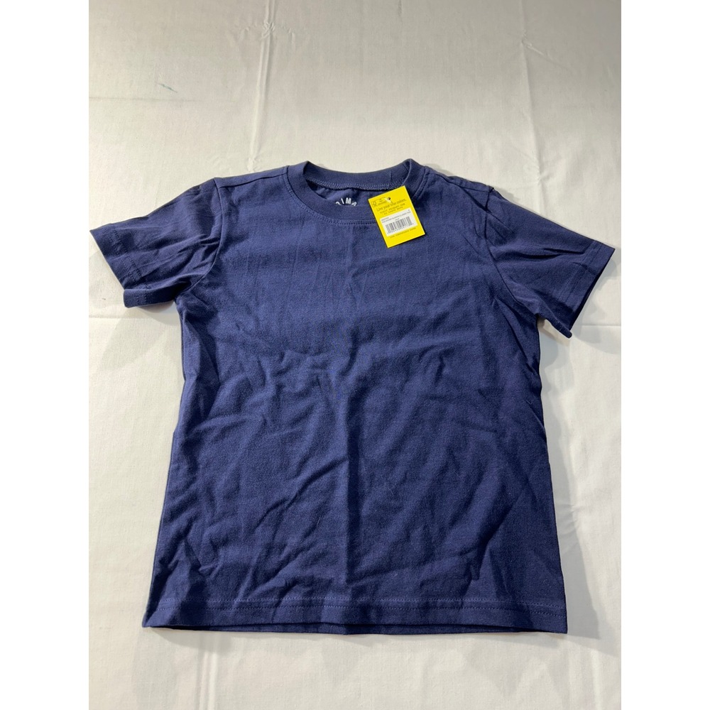 Primary Kids Navy Blue Short Sleeve Classic Tee 100% Cotton Size 4 NWT